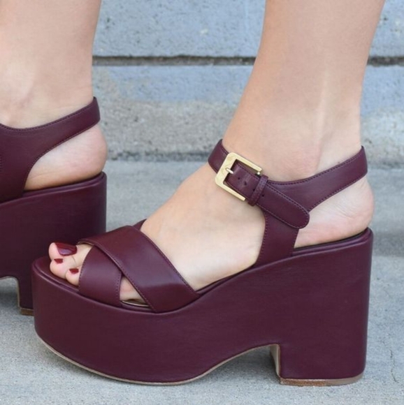 LAURENCE DACADE Helissa Pink Velvet Leather Platform Sandals Heels sz 41 - Picture 4 of 16